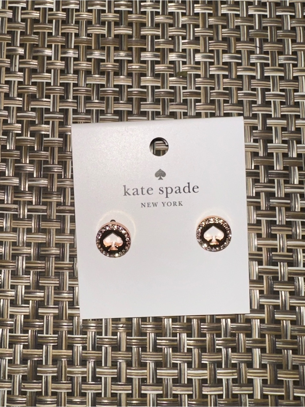 kate spade Rose Gold Spade Stud Earrings brand new
